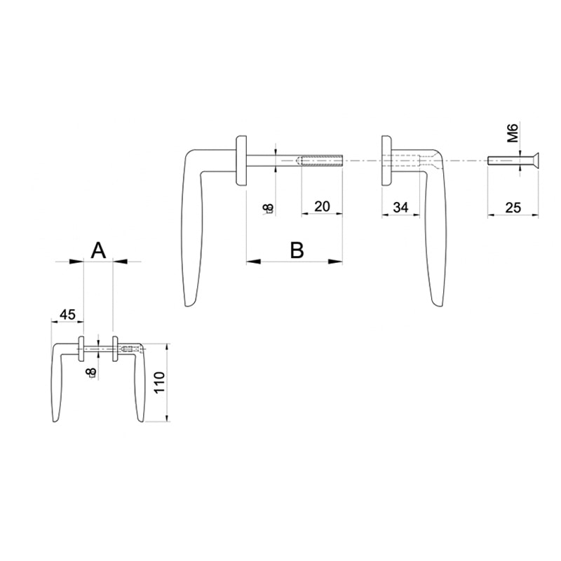 Aluminium klinkstel type 50-60 mm