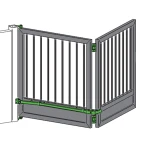 FAC Bi-Folding gate kit voor vouwpoort - 1 poortvleugel - Tot 8 meter per vleugel