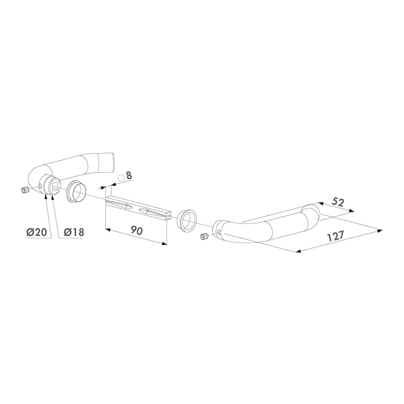 Locinox 3006I klinkstel - RVS 304 - Rond model