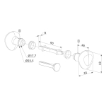 Locinox 3006KR klinkstel - Voor Locinox slot - 1 of 2 zijden vergrendeld