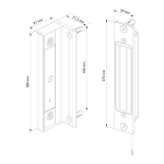 Locinox B-MAG magneetslot en ankerplaat - Inbouw - Voor draaipoorten - 250 kg trekkracht - ZILV