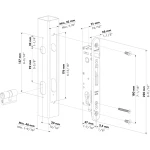 Locinox FORTYLOCK insteekslot - 20 mm doornmaat - Voor profielen vanaf 40 mm