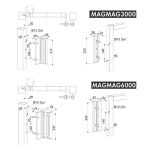 Locinox MAGMAG6000 magneetslot - 600 kg - Vierkant profiel 40 - 80 mm - RAL 9005