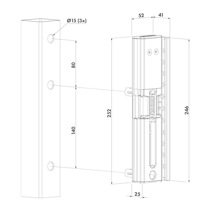 Locinox MODULEC-SF Elektrische Slotvanger - Voor Locinox Insteeksloten ...