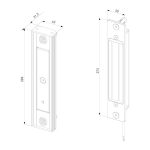 Locinox S-MAG inbouw magneetslot voor schuifpoort - Zilver