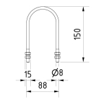 Set ankers (3 stuks) voor paal, instorten