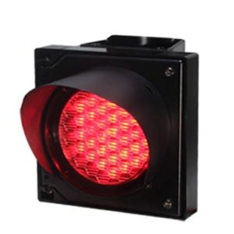 Verkeerslicht, alu zwarte behuizing, 1 LED lamp, 230 V, rood Geran Handel