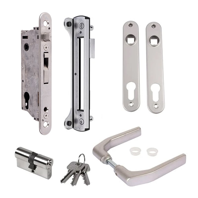 Locinox SIXTYLOCK set - Met insteekslot, klinkstel, cilinder, deurschilden & slotvanger