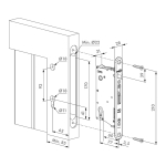 Locinox EIGHTYLOCK insteekslot - Doornmaat 60 mm - Profiel > 80 mm - Voor metalen & houten poorten