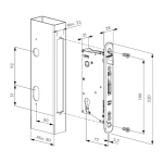 Locinox EIGHTYLOCK insteekslot - Doornmaat 60 mm - Profiel > 80 mm - Voor metalen & houten poorten