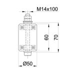 Geleiderol gelagerd - Nylon wit - Ø50 mm