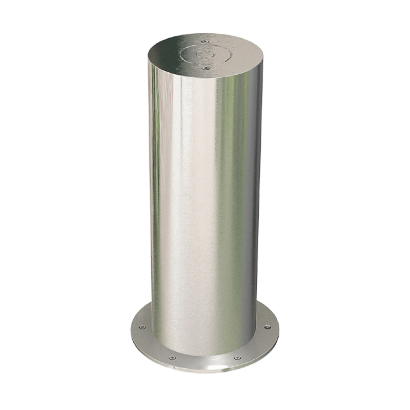 Benito vaste bollard met voetplaat - 140 en 220 mm - Wanddikte 4 mm - RVS 304