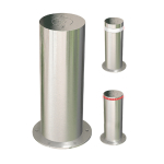 Benito vaste bollard met voetplaat - 140 en 220 mm - Wanddikte 4 mm - RVS 304 eerste