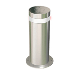 Benito vaste bollard met voetplaat - 140 en 220 mm - Wanddikte 4 mm - RVS 304 reflecterende band